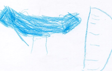 Dibujo infantil de los juegos del patio